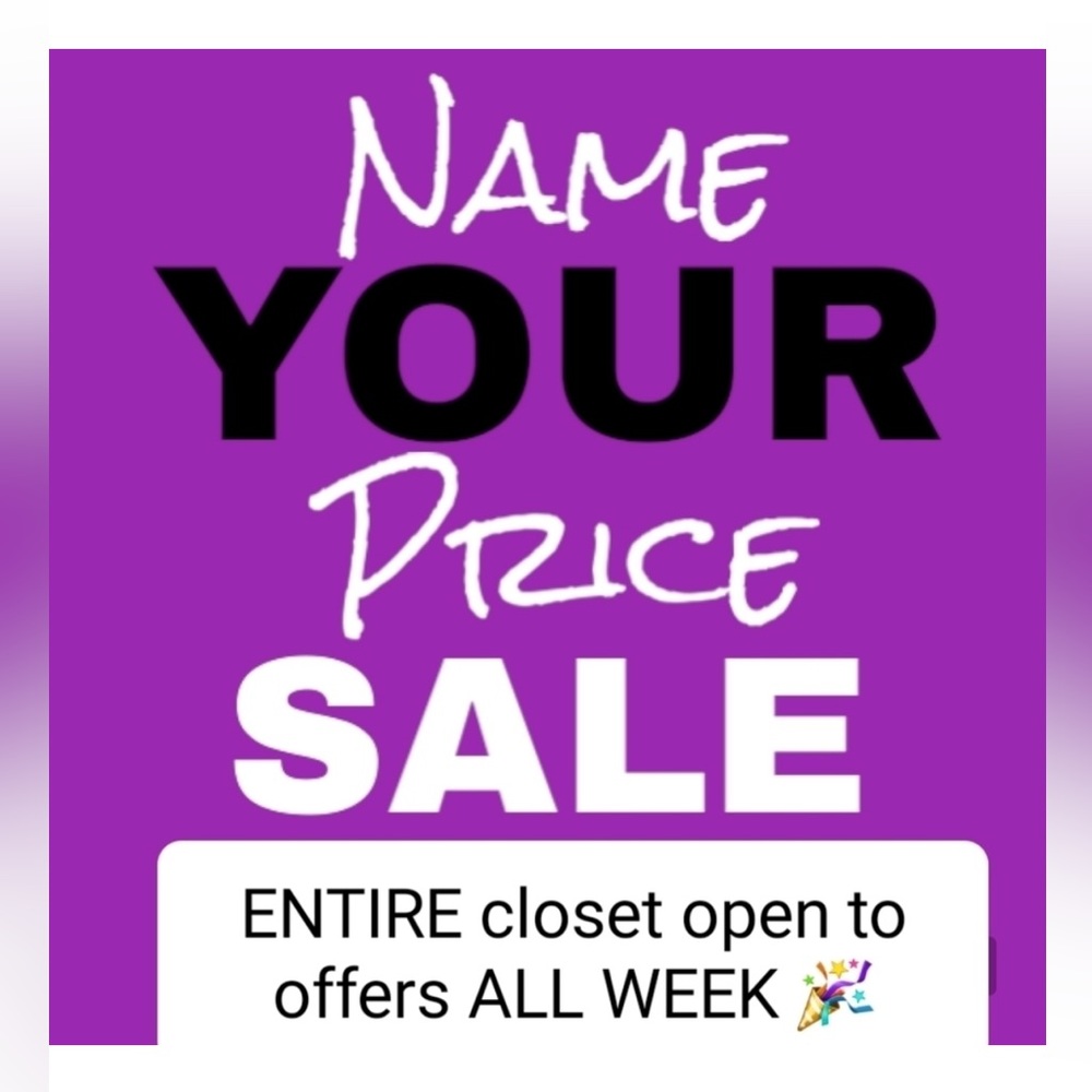 Name your price sale
